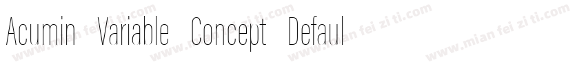 Acumin Variable Concept Default字体转换
